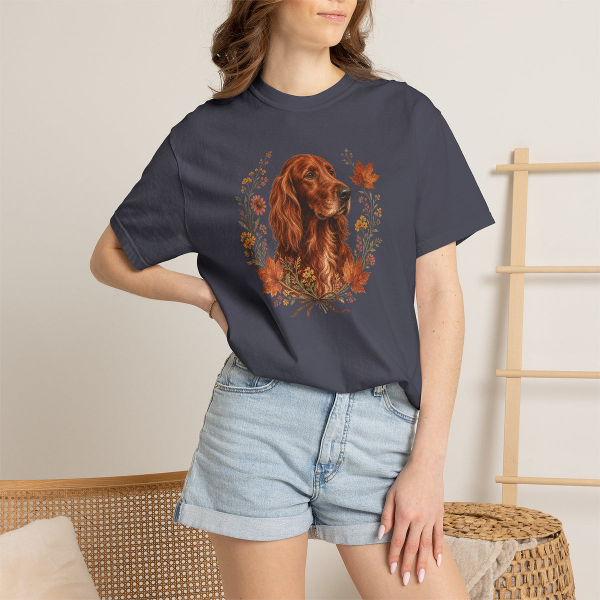 Irish Setter Autumn Wreath