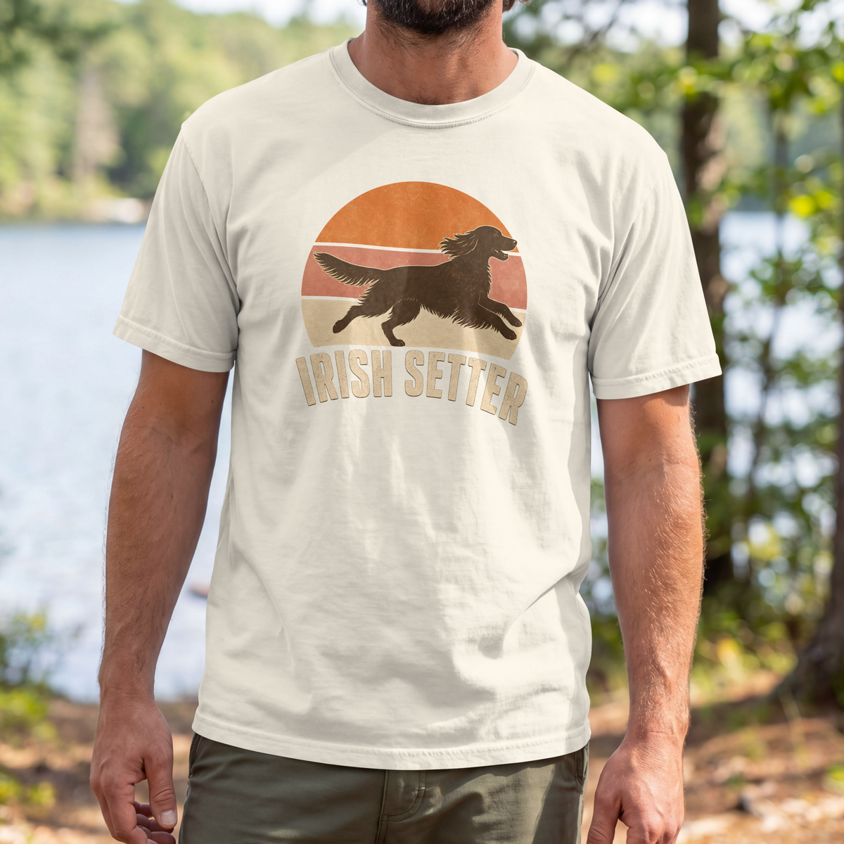 Retro Sunset Irish Setter