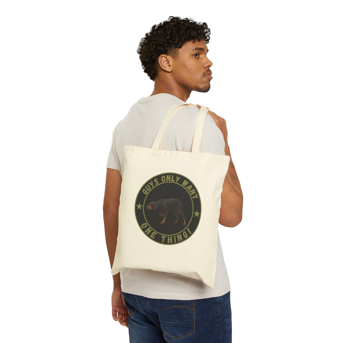 Guys Only Want One Thing Tote Bag – Gordon Setter Gift for Hunters & Dog Lovers