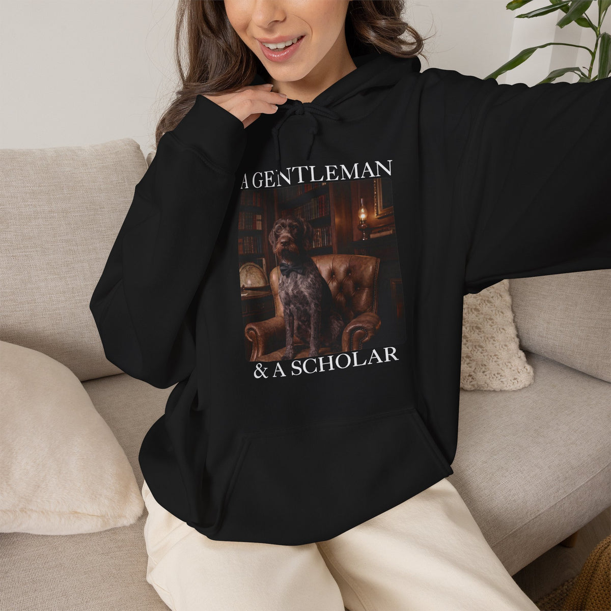 A Gentleman & A Scholar German Wirehaired Pointer Hoodie