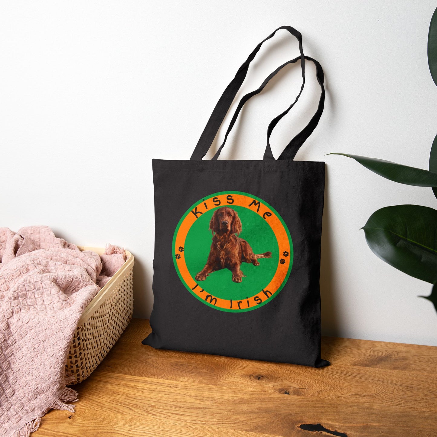 Kiss Me I'm Irish | Irish Setter Tote Bag