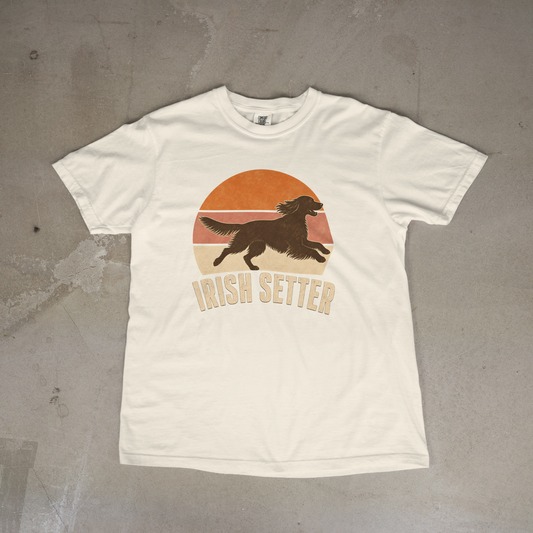 Retro Sunset Irish Setter