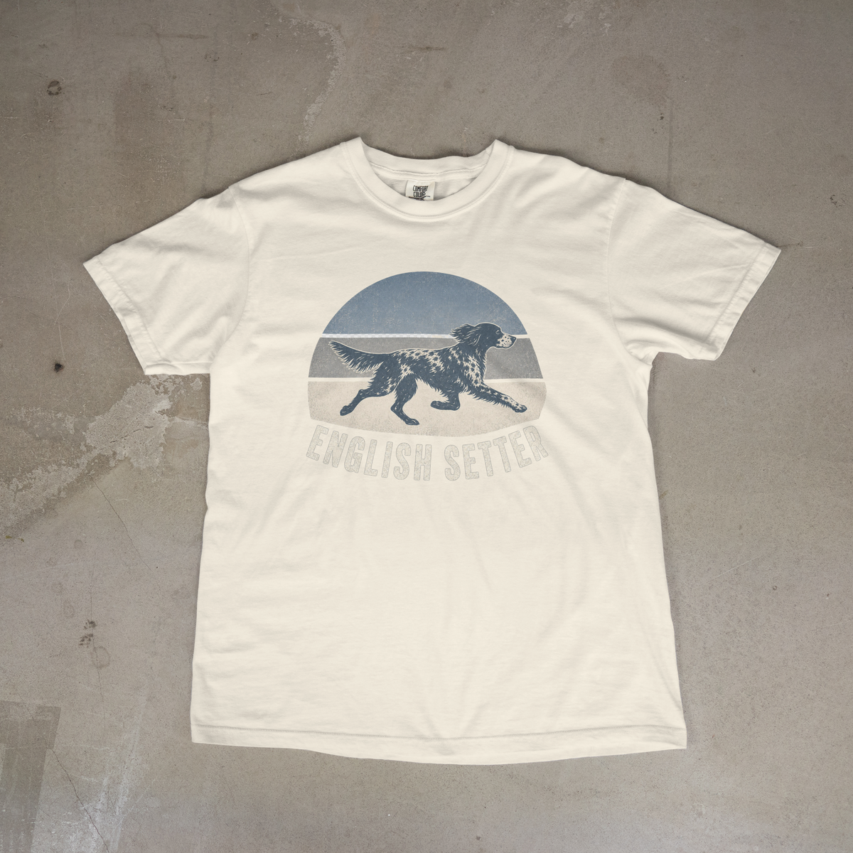 Retro Sunset English Setter
