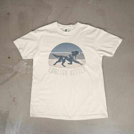 Retro Sunset English Setter