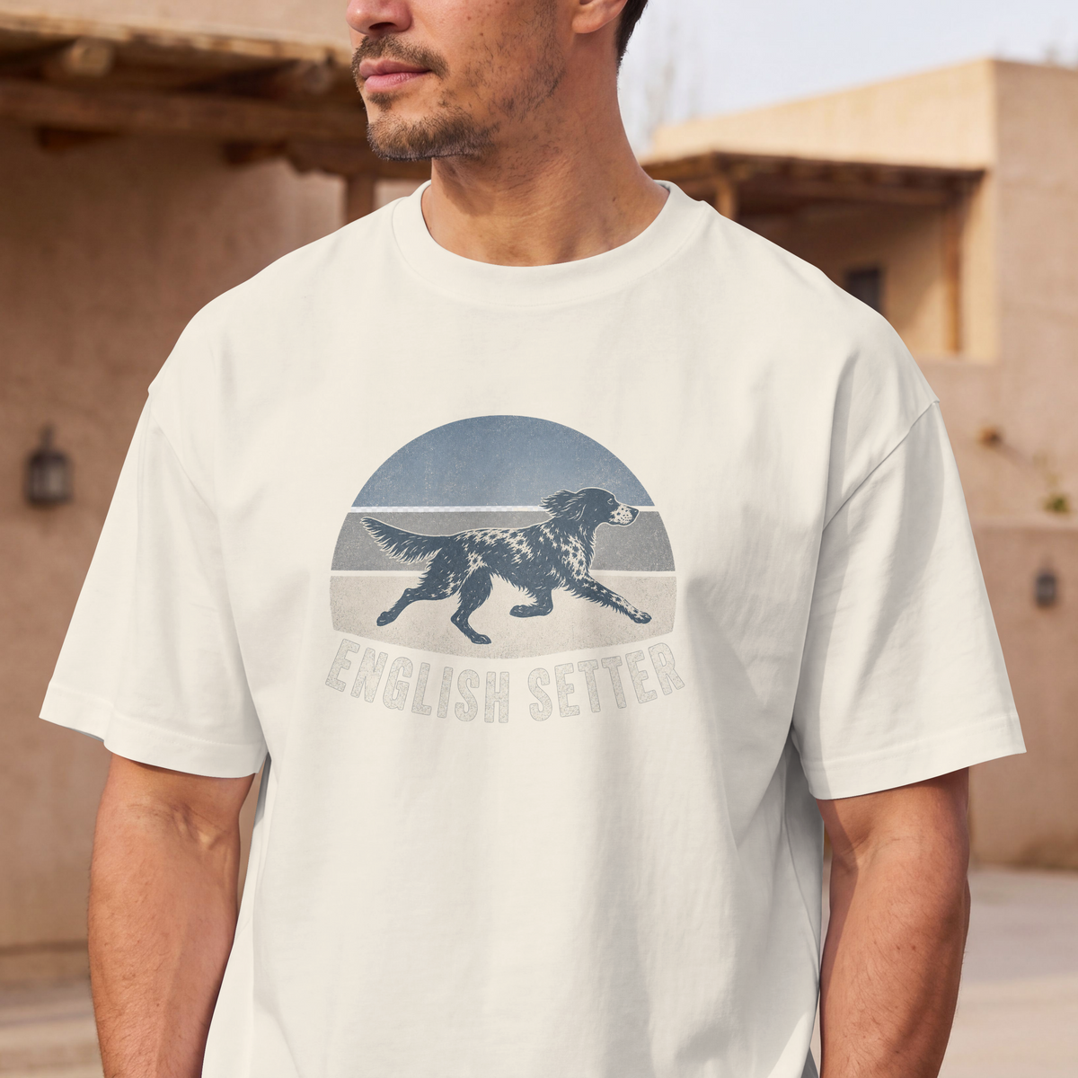Retro Sunset English Setter