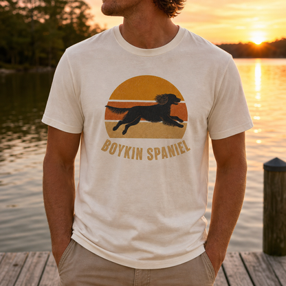 Retro Sunset Boykin Spaniel