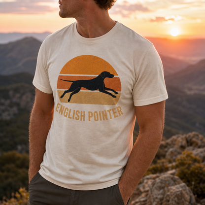 Retro Sunset English Pointer