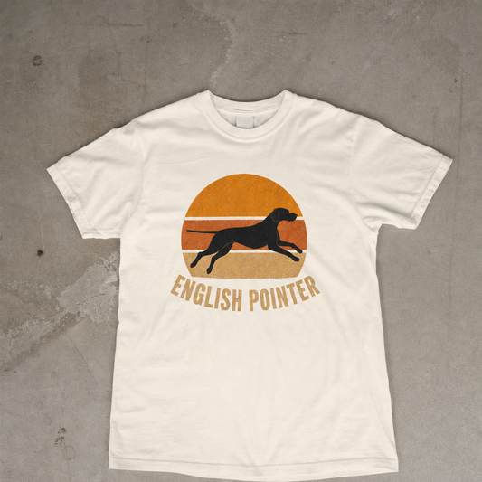 Retro Sunset English Pointer