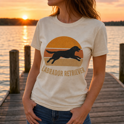 Retro Sunset Labrador Retriever