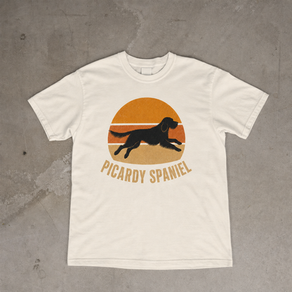 Retro Sunset Picardy Spaniel