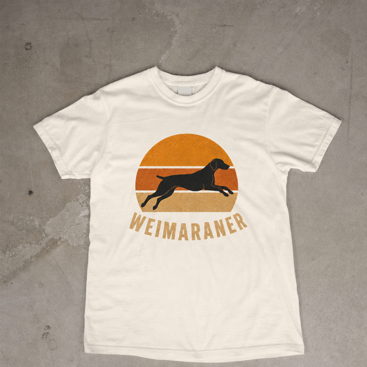 Retro Sunset Weimaraner