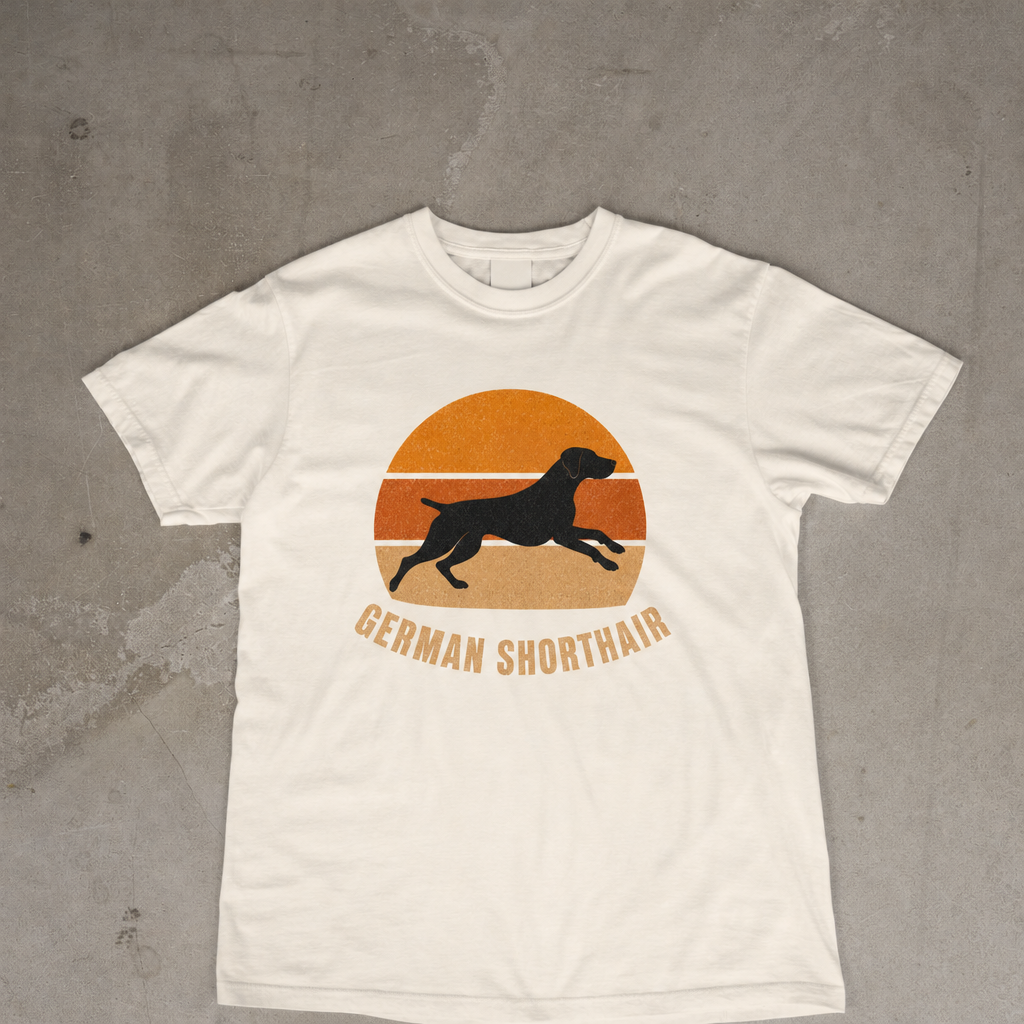 Retro Sunset German Shorthair