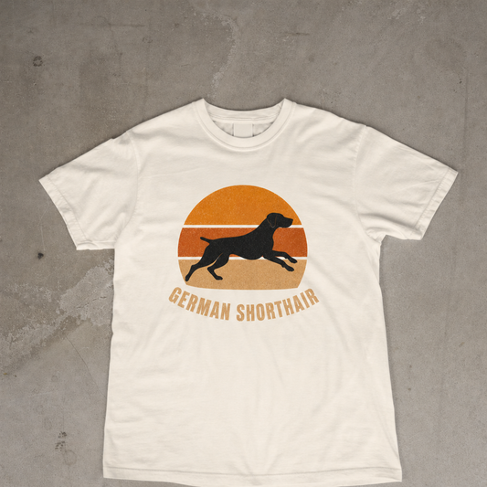 Retro Sunset German Shorthair