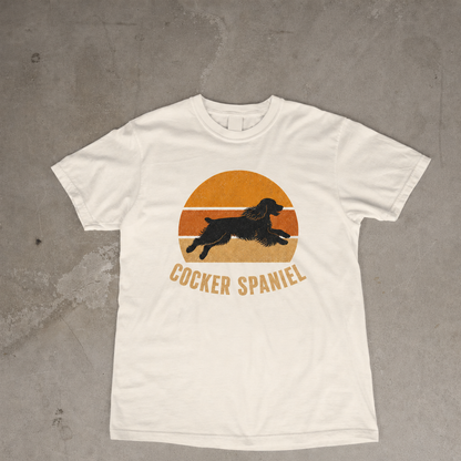 Retro Sunset Cocker Spaniel