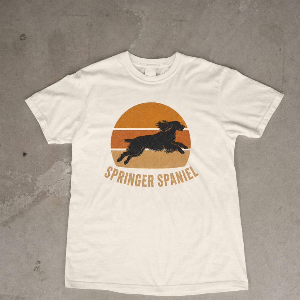 Retro Sunset Springer Spaniel