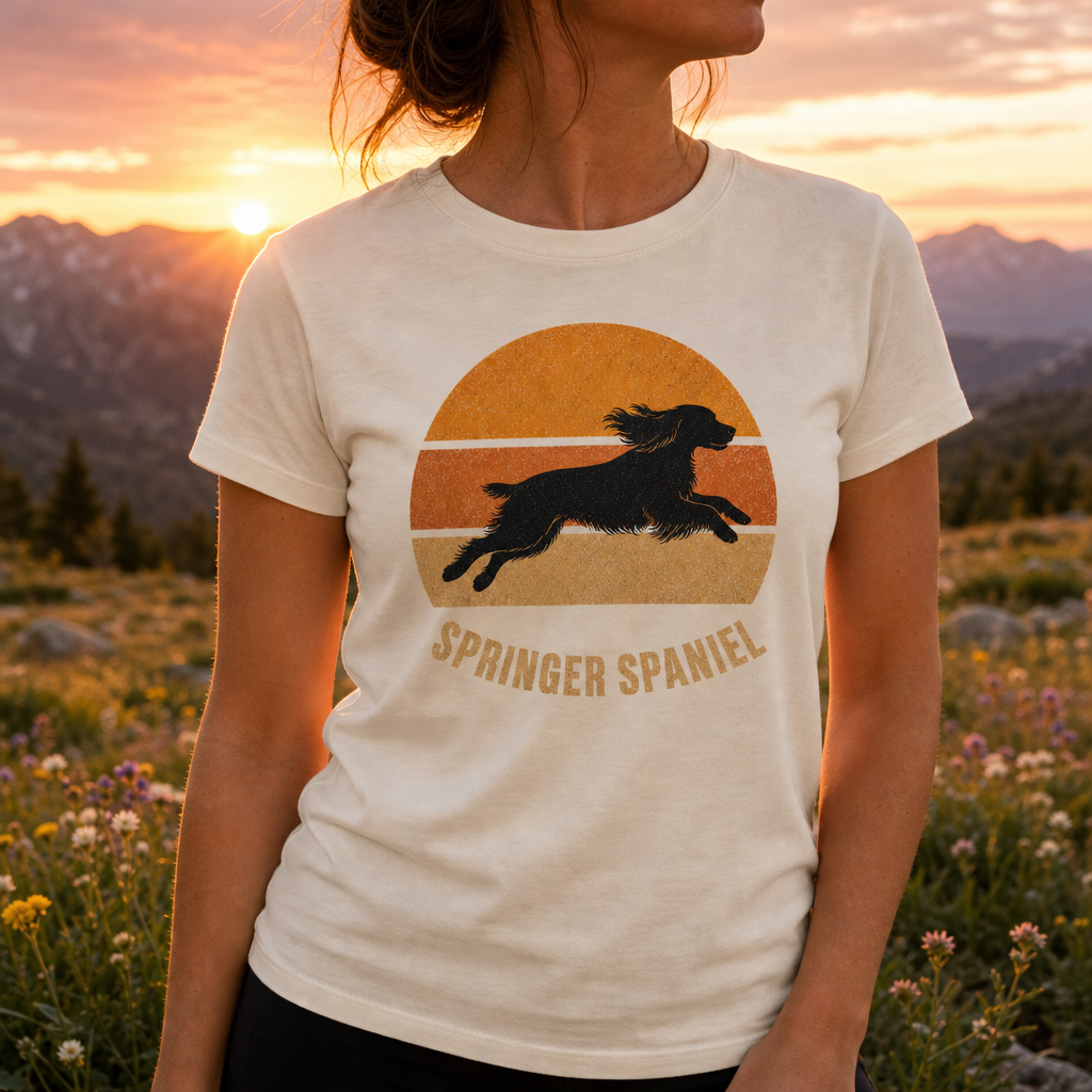 Retro Sunset Springer Spaniel