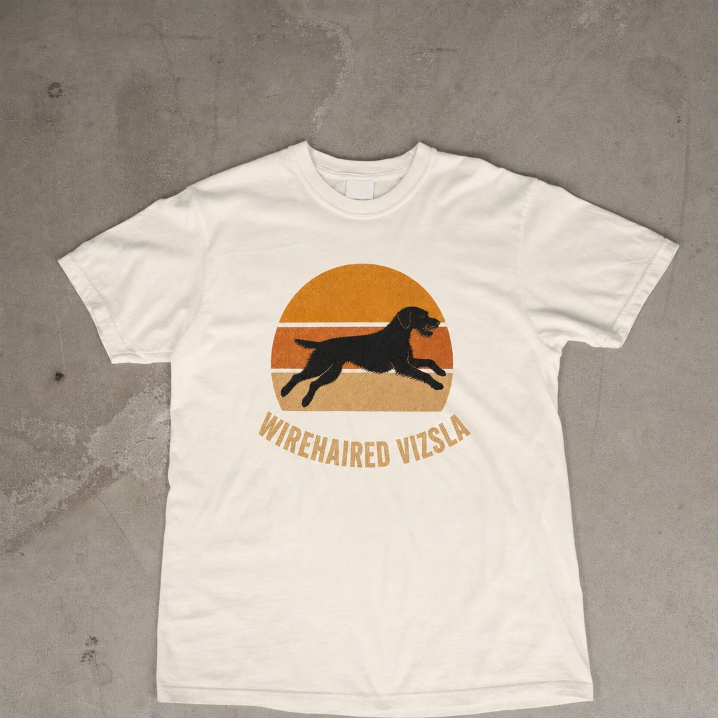 Retro Sunset Wirehaired Vizsla