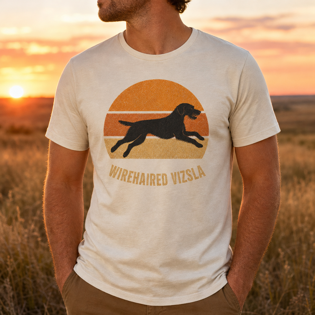 Retro Sunset Wirehaired Vizsla
