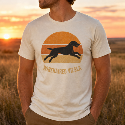 Retro Sunset Wirehaired Vizsla