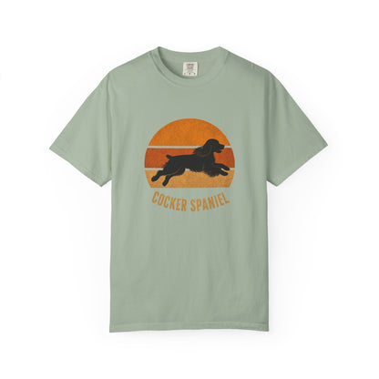 Retro Sunset Cocker Spaniel